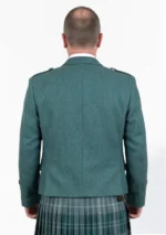 Men's Green Argyle Jacket with Vest Back View