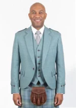 Premium Quality Argyle Jacket with Vest Front View