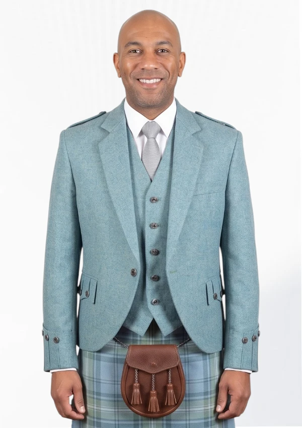 Premium Quality Argyle Jacket with Vest Front View