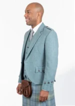 Premium Quality Argyle Jacket with Vest Left Side View