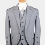 Premium Quality Scottish Light Grey Argyle Jacket
