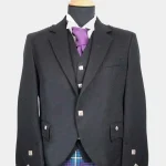 Premium Quality Traditional Black Argyle Jacket