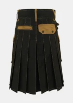 Black & Brown Utility Kilt Back