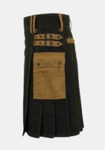 Black & Brown Utility Kilt Left