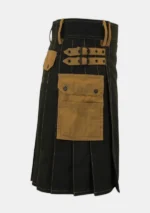 Black & Brown Utility Kilt Right