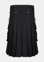 Black Fashion Gothic Kilt Back