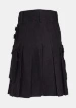 Black Hybrid Utility Kilt Back