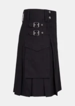 Black Hybrid Utility Kilt Right
