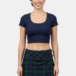 Black Watch Tartan Skirt Front View