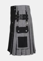 Black and Grey Utility Kilt Left