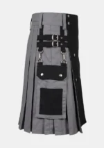 Black and Grey Utility Kilt Right