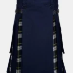 Blue Cotton Hybrid Kilt
