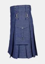 Blue Denim Kilt Left