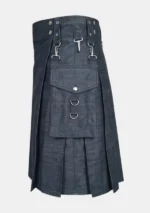 Grey Utility Kilt Left