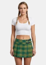 Irish Tartan Skirt Front View