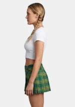 Irish Tartan Skirt Left Side View