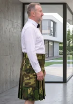 Men's Army Camouflage Utility Kilt Side