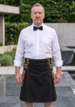 Men's Black & Brown Utility Kilt