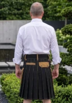 Men's Black & Brown Utility Kilt Back