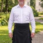Men's Black Cargo Kilt