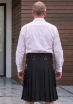 Men's Black Fashion Gothic Kilt Back