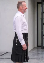 Men's Black Fashion Gothic Kilt Side