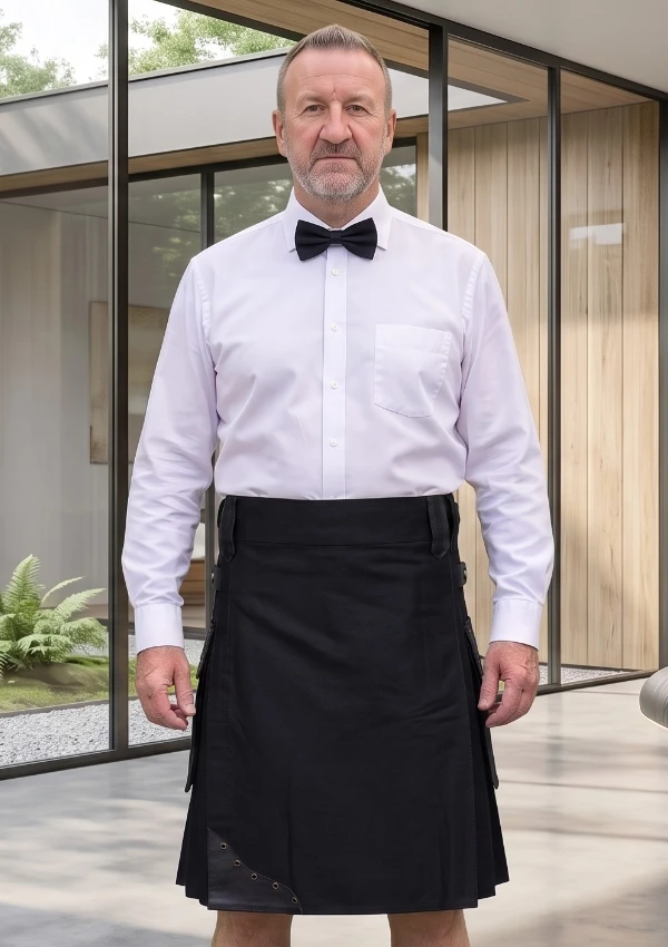 Men's Black Gothic Utility Kilt Men's Black Gothic Utility Kilt