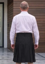 Men's Black Hybrid Utility Kilt Back