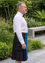Men's Blue & Black Utility Kilt Side
