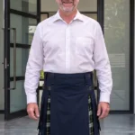 Men's Blue Cotton Hybrid Kilt