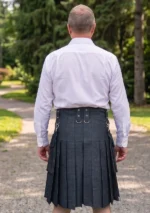 Men's Grey Utility Kilt Back