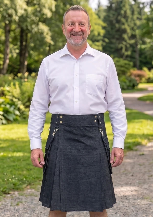 Men's Grey Utility Kilt