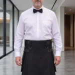 Men's Modern Black Utility Kilt (1)