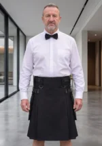 Men's Modern Black Utility Kilt
