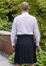 Men's Modern Black Work Utility Kilt Back