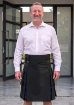 Men's Scottish Black Hybrid Kilt
