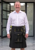 Men's Scottish Black Work Kilt