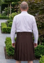 Men's Scottish Deep Brown Utility Kilt Back