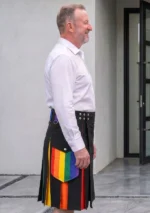 Men's Scottish Rainbow Kilt Side