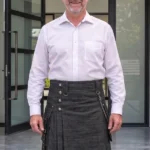 Men's Traditional Charcoal Grey Utility Kilt