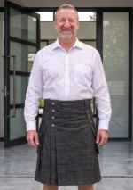 Men's Traditional Charcoal Grey Utility Kilt
