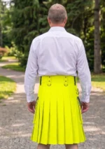 Men's Yellow Utility Kilt Back