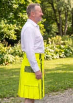 Men's Yellow Utility Kilt Side