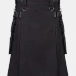 Modern Black Utility Kilt