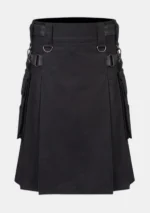 Modern Black Utility Kilt