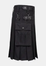 Modern Black Utility Kilt Right