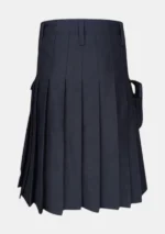 Modern Black Work Utility Kilt Back