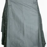 Premium Quality Hand Made Scottish Grey Utility Kilt