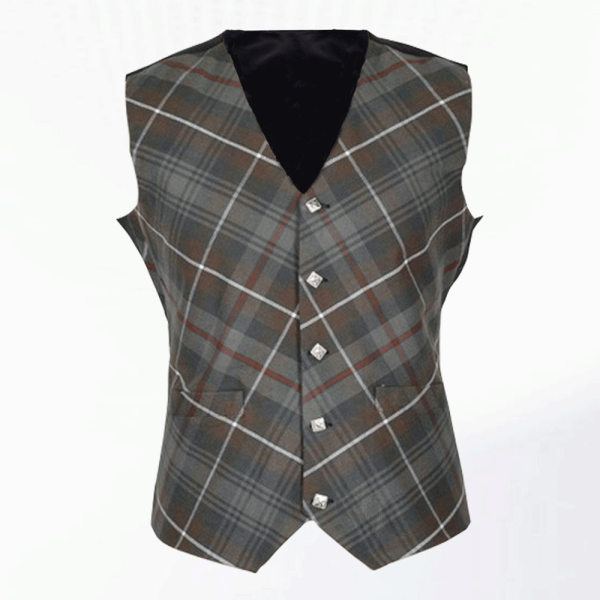 Premium Quality Mackenzie Weathered Tartan Waistcoat Design 7