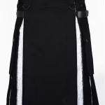 Premium Quality Modern Black & White Utility Kilt